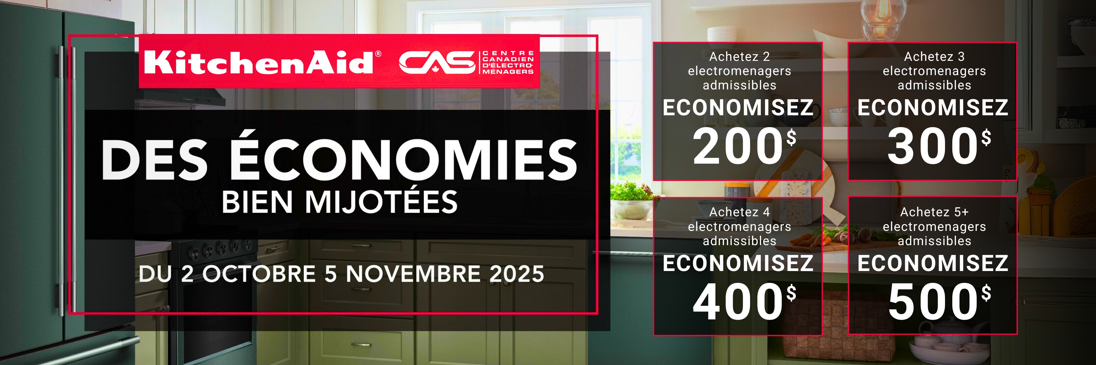 Promotion électroménagers KitchenAid
