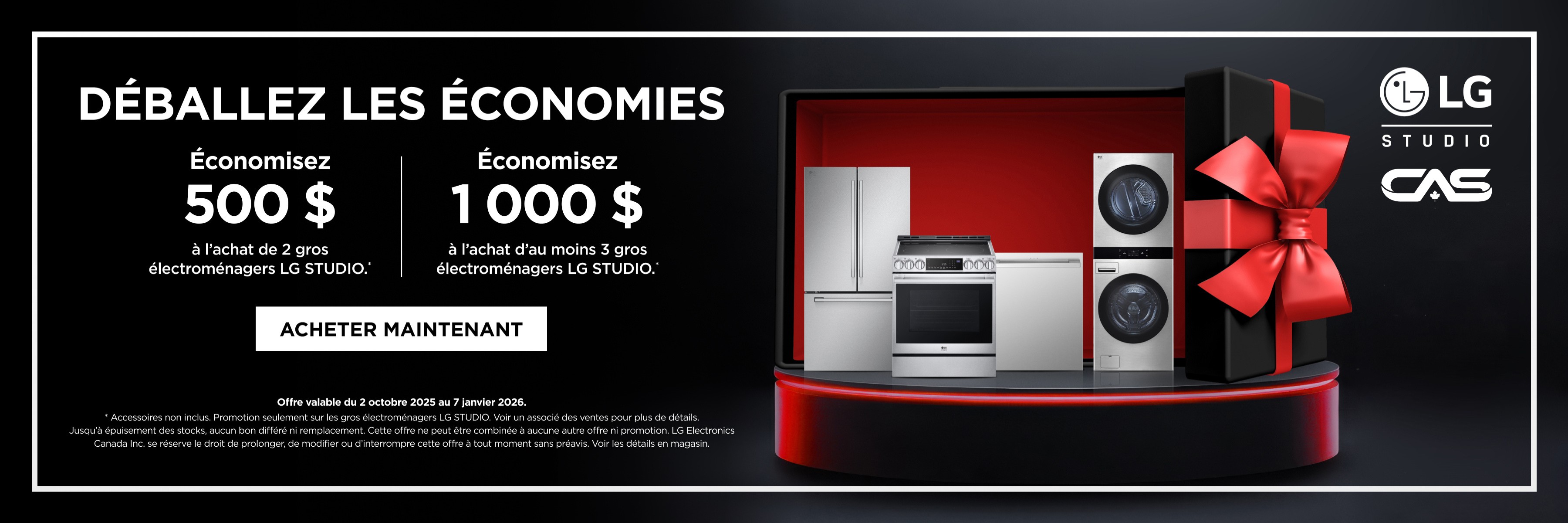 Promotion électroménagers LG Studio