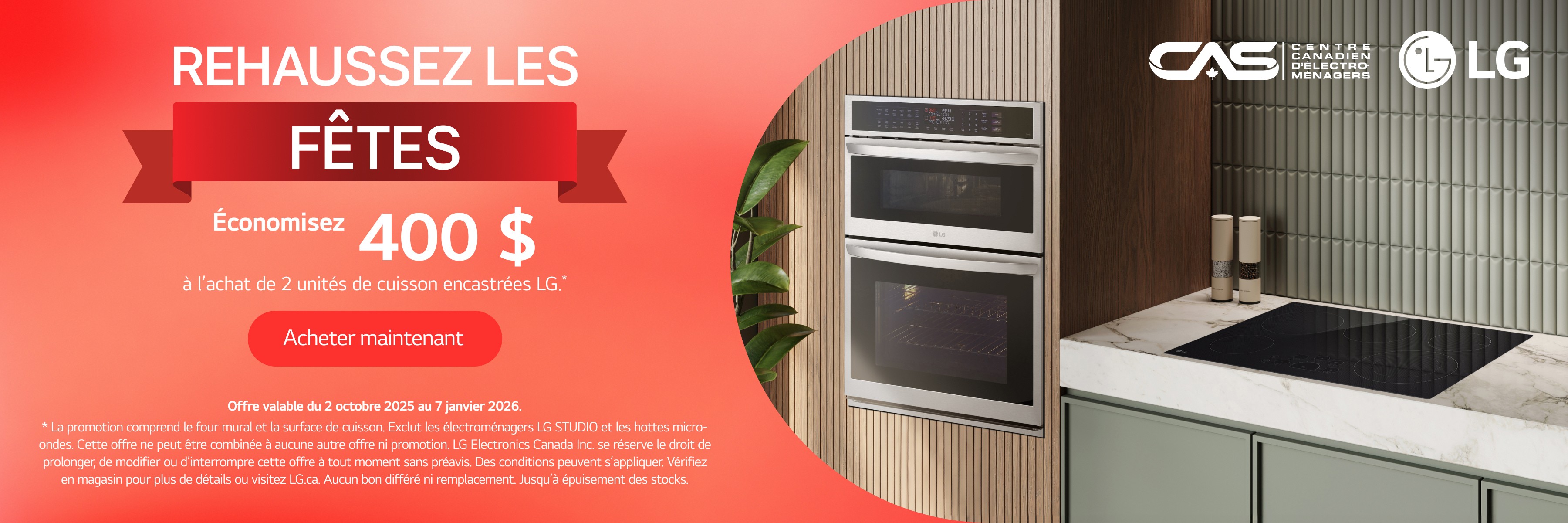 Promotion électroménagers LG Built-In