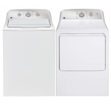 GE GTW331BMRWS Top Load Washer
GE GTX33EBMRWS Electric Dryer Combo