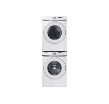 Samsung 3-Piece Stackable WF45T6000AW Washer, DVE45T6005W Electric Dryer & Stacking Kit