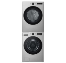 LG 3-pc Stackable WM5500HVA Washer & DLEX5500V Electric Dryer & KSTK4 Stacking Kit