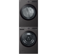 LG 3-pc Stackable WM6500HBA Washer & DLEX6500B Electric Dryer & KSTK4 Stacking Kit