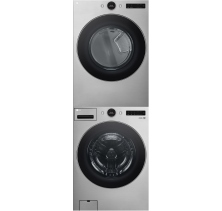 LG 3-pc Stackable WM5500HVA Washer & DLGX5501V Gas Dryer & KSTK4 Stacking Kit