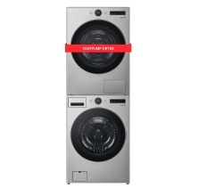 LG 3-pc Stackable WM5500HVA Washer & DLHC5502V Heat Pump Dryer & HSTK1B Stacking Kit