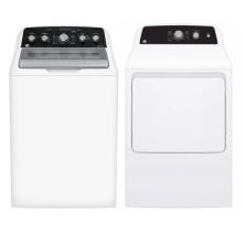 GE GTW491BMRWS Top Load Washer
GE GTD49EBMRWS Electric Dryer Combo