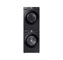 Samsung 3-Piece Stackable WF45T6000AV Washer, DVE45T6005V Electric Dryer & Stacking Kit